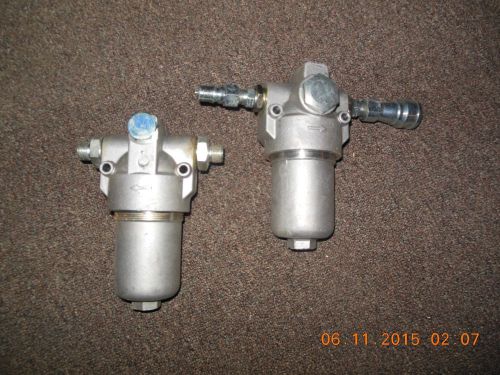 OMT ALUMINUM FILTER HOUSINGS (2) WITH FILTERS AND (2) EXTRA FILTERS