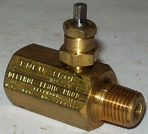 Deltrol pneu-trol 1/4&#034; brass needle valve nmf20b for sale