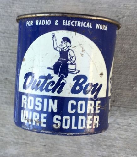 Vintage Dutch Boy Rosin Core Solder 1/32 Inch Approx. 1lb. Can