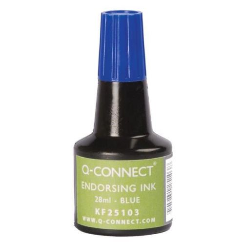 Q Connect Endorsing Ink 28ml Blue - KF25103