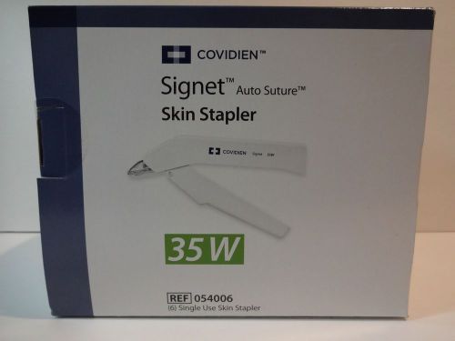 COVIDIEN Signet Auto Suture Skin Stapler 35W 054006 Box of 6 STERILE
