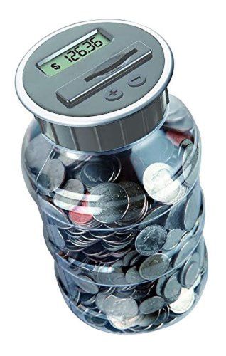 New money energy count coins shift digital savings jar bank coin counting totals for sale