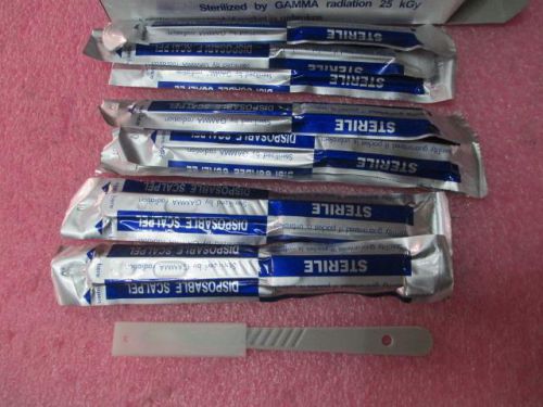 lot of 10 GAMMA Radiation Sterile Disposable Scalpels No 10 Stainless Steel