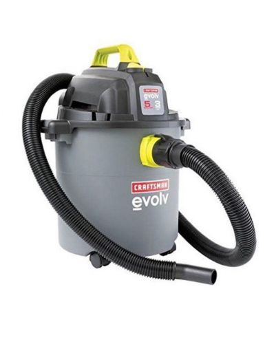 Craftsman Evolv Wet/Dry Vac Vacuum Cleaner - 5 Gallon - 3 Peak HP