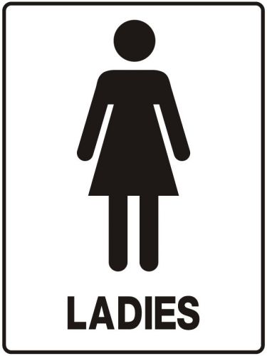 Office / Warehouse  Sign &#034;LADIES 5MM CORFLUTES 300MM X 225MM&#034;