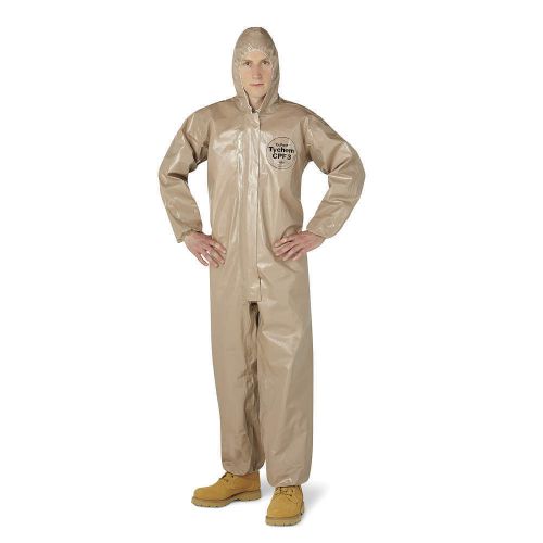 DuPont Tychem CPF3 Coverall Chemical Nuclear Hazmat Suit ~XL~ Zipper, hood,