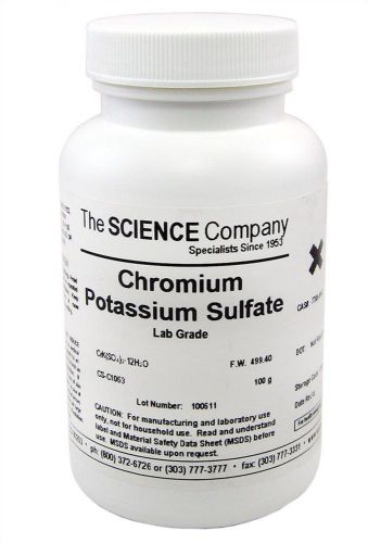 NC-6325  Chromium Potassium Sulfate, 100g,  Glazes, Crystal Growing, Photo