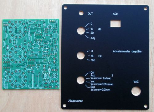 PCB and Front Panel for Accelerometer amplifier