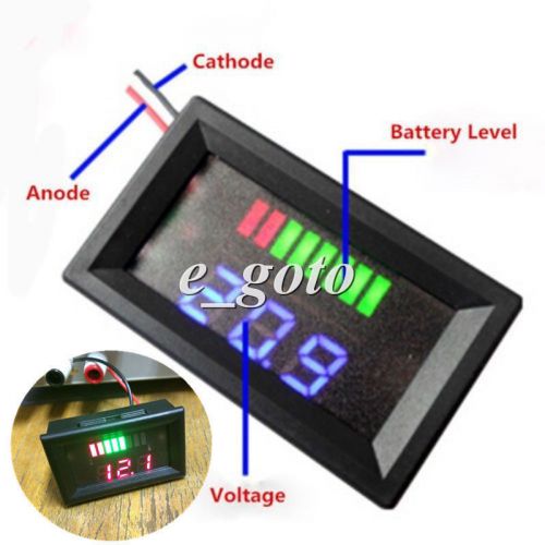 Charge Level Indicator Voltmeter Precise for 12V Lead-acid Battery