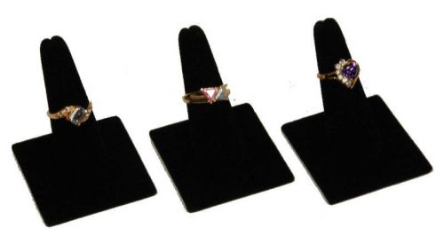 3 black velvet ring finger display jewelry showcase for sale