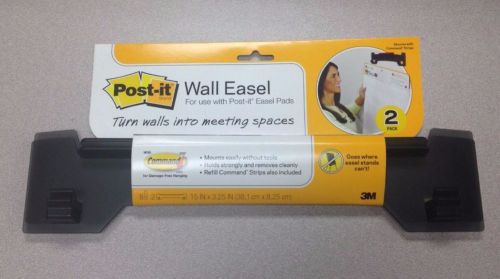 Post-it Wall Easel with Command Adhesive Strips, 15 X 3.25 Inches, 2 Pack