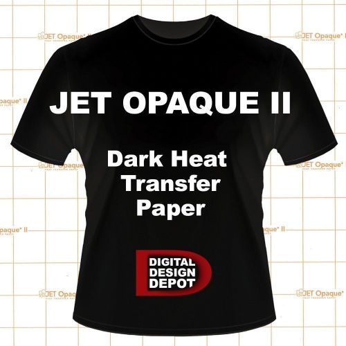 Jet Opaque II Iron on Heat Transfer Paper for Dark Colors 100Pk 8.5&#034; x 11&#034; :)