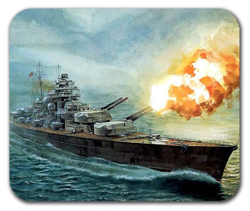 German Battleship Bismarck Kriegsmarine Destroyer Mousepad Mouse Pad Mat