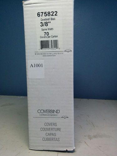 A1001 Coverbind 3/8&#034;  Spine Thermal Binding Covers Black 675822