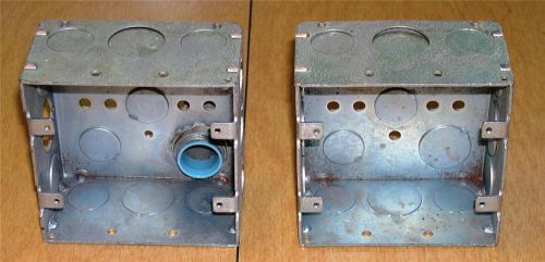 A Pair of 4&#034; Square Electrical Boxes, 2 1/8&#034; Deep
