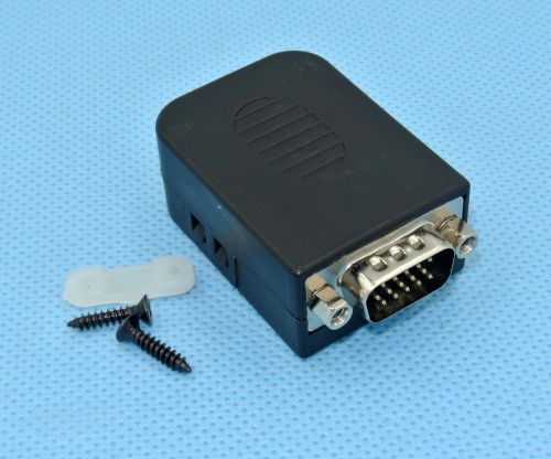 VGA HDB15 Male 3 Rows to Terminal Block Adapter 3+6 Wiring Method x1pcs