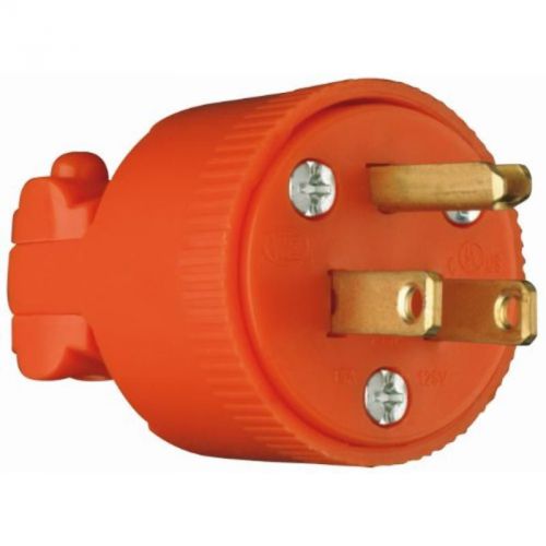 15-Amp 125-Volt Three Wire Plug Easy To Install Light Duty Use, Orange 6867OCC10