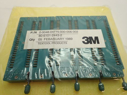 3m textool products 48 slot zif socket 248-4775-0-0602 lot of 5 for sale