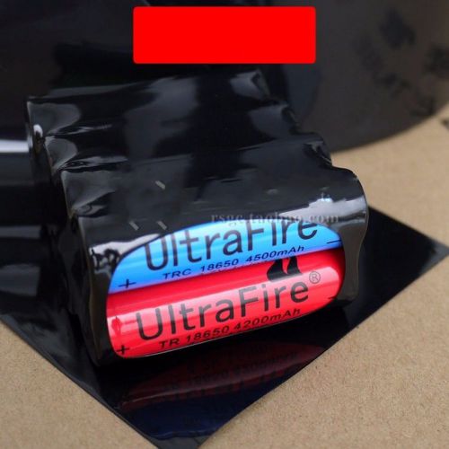 Battery PVC Heat Shrinkable Tube Wrap Heatshrink Black Width 103MM ?65MM x 1M