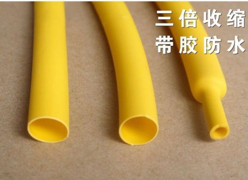 Waterproof heat shrink tubing sleeve ?6.4mm adhesive lined 3:1 yellow x 5 meters for sale