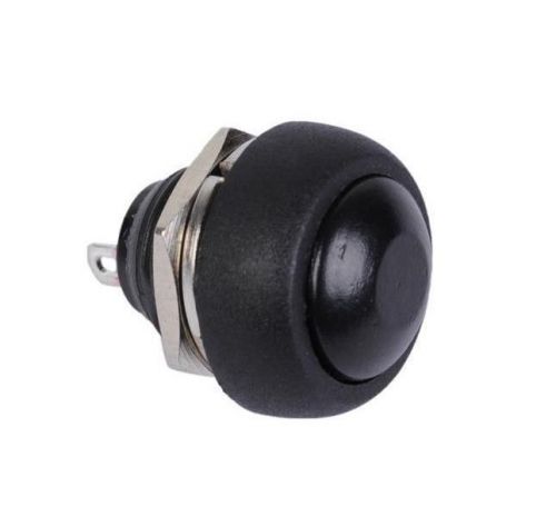 20pcs black mini switch 12mm waterproof momentary push button switch 250v 10a for sale