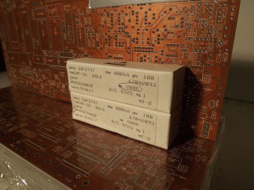 ( 100 ) Dale 1/4w 200k metal film resistors , 1% tol , nos