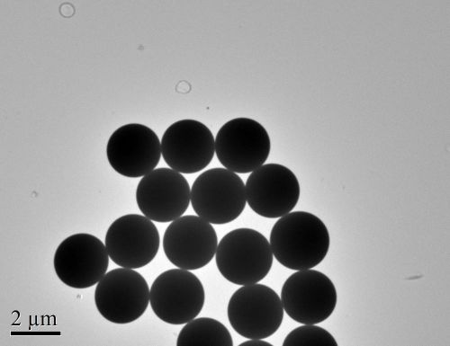 Monodispersed polystyrene particles/microspheres/beads, diameter of 2.1 micron for sale