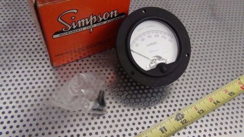 Simpson Direct Current Amperes Panel Meter - 0-300 - XLNT w/ 30 Day Guarantee !!