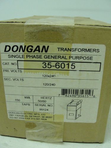 New in box, Dongan transformer, single phase general purpose 35-6015