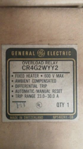 Ge cr4g2wyy2 overload relay for sale