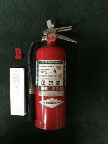Amerex HALON 9 pound  FIRE EXTINGUISHER Full Serviced Sept 2014 + BRACKET Manual