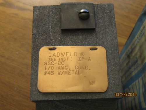 Erico Cadweld Mold Welding System Cat # SSC2C Mold