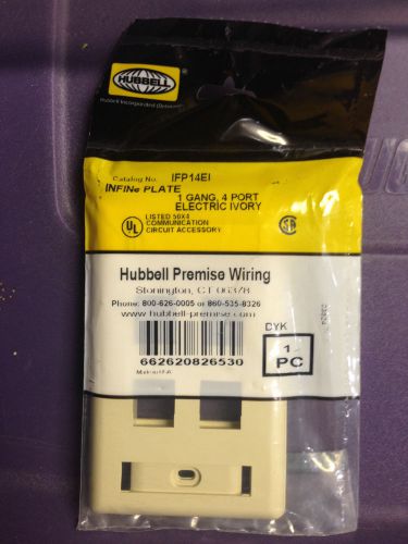 Hubbell - IFP14EI - 1 Gang 4 port Electric - Ivory **LOT OF 12**