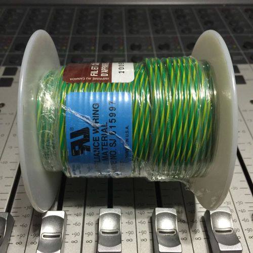 100ft alpha 16 awg 3057 green yellow machine, tool, equipment wire &amp; cable for sale