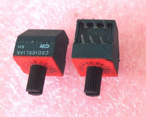 6 Pcs New 16-Position BCD Coded Rotary DIP Switches C&amp;K Right Angle Shaft