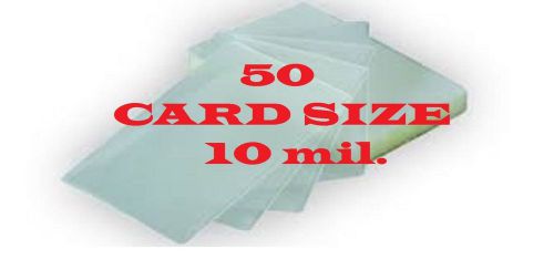 50 card size  laminating pouches/sheets extra thick heat seal  10 mil for sale
