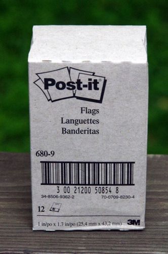 Box of 3M Post-It 680-9 Flags 1-Inch Wide, 50/Dispenser Pack Of 12