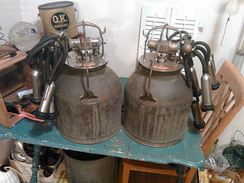 2 antique milk master COW MILKER MILKING MACHINE precision copper