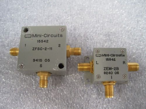 #e112 Lot of 2 Mini-Circuits 15542 ZFSC-2-11 and ZEM-2B Mini Circuits