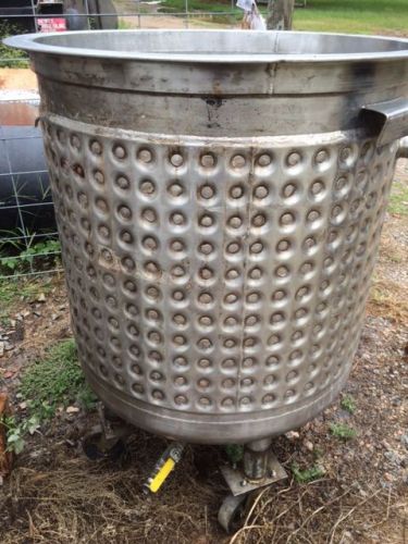 100 Gallon Stainless Steel Vertical Jacketed Mix Tank