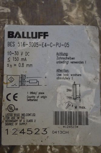 Balluff Inductive Sensor Cable BES 516-3005-E4-C-PU-05