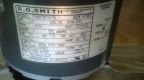 F48F97A01 A.O.Smith CONDENSER FAN MOTOR WITH BLADE