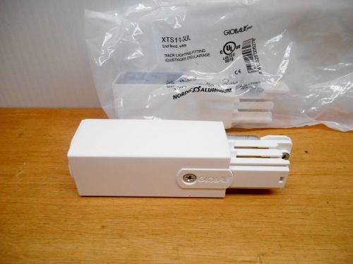 LOT OF 2 GLOBAL TRAC PRO XTS11-3 XTS11-3UL END FEED 3 CIRCUIT, WHITE, NEW
