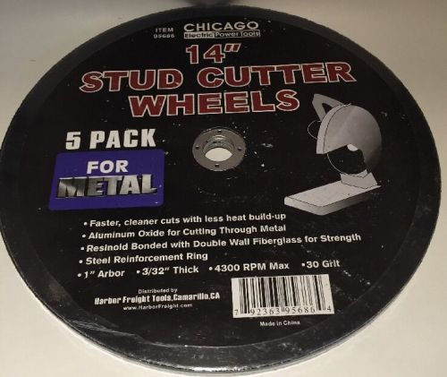 5 pack harbor freight 14&#034; metal  stud cutter wheels for sale