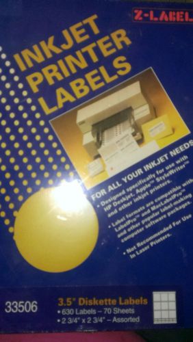 Z-LABEL Inkjet printer labels ( LOt of 2packs)- 70 sheets each pack