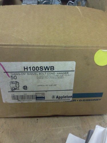 Appleton h100swb hang-on swivel bolt conduit hangers nib box of 50 for sale