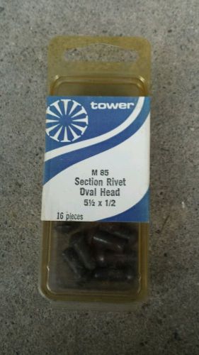 #5 1/2x1/2 oval head m85 section rivet oval head 16 pieces! for sale