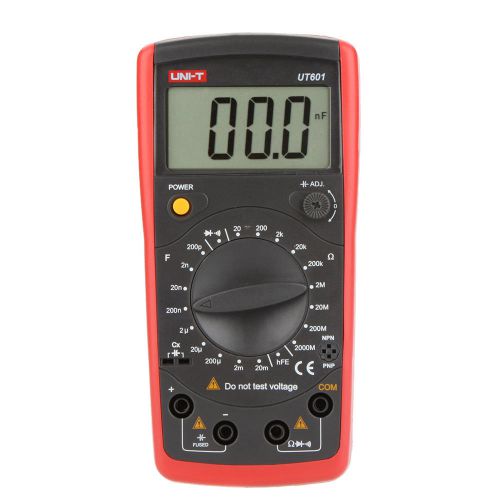 Uni-t lcd capacitance meters ohmmeters capacitor resistor diode hfe tester ut601 for sale