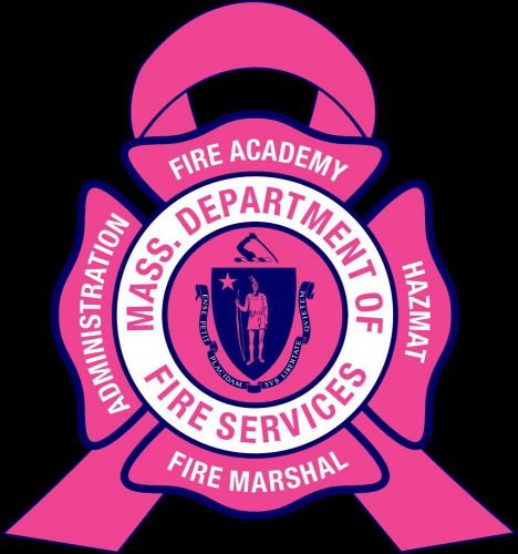 Massachusetts Fire Academy Cancer Awareness Badge CSA Graphics Decals