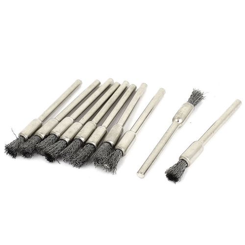 10pcs 5mm Steel Wire 3mm Shank Pen Shape Polishing Brush Jewelry Tool